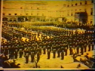 Military Parade outside Hotel on the Square (1914)